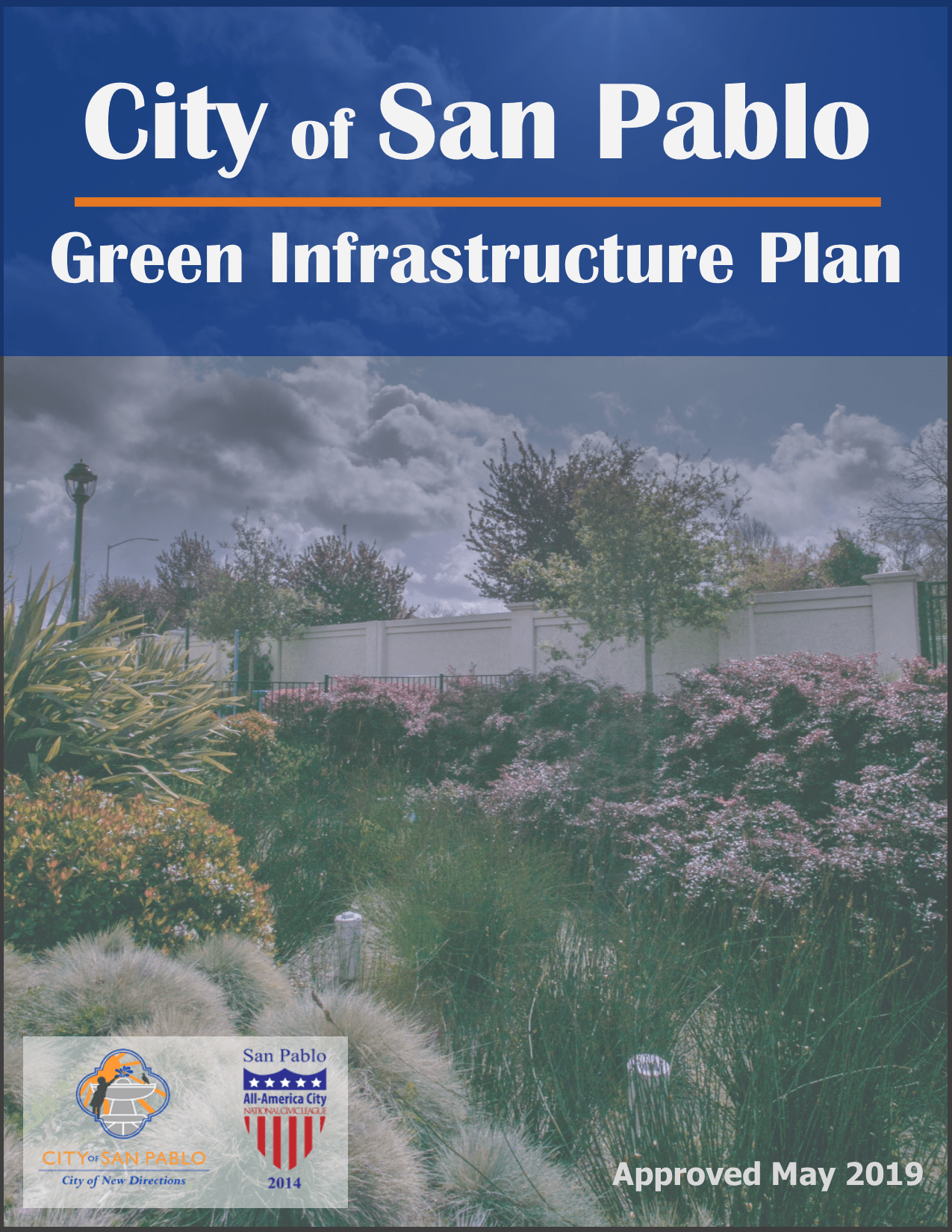 Cover of the City of San Pablo Green Infrastructure Plan / El forro del Plan de Infraestructura Verd