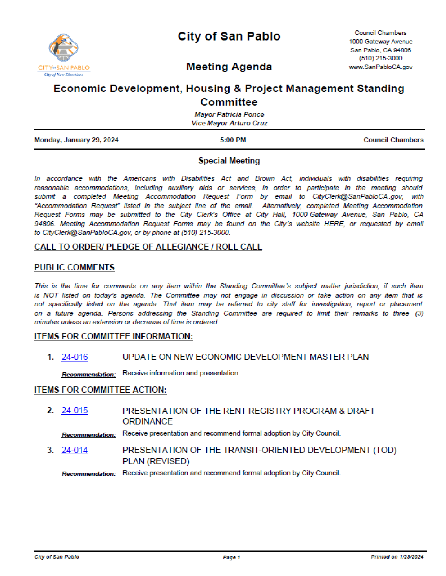AGD 2021-01-29 EconDev Standing Committee